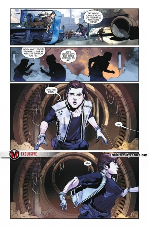 Vistazo al cómic sobre la película independiente de Han Solo 7 Han Solo, Han Solo: Una historia de Star Wars, Marvel, Robbie Thompson, Star Wars, Will Sliney