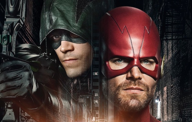 Elseworlds - Grant Gustin - Green Arrow - Stephen Amell - The Flash