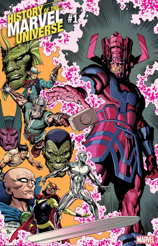 El viaje por el tiempo en Marvel comienza en History of the Marvel Universe #1 5 Álvaro López, History of the Marvel Universe, Javier Rodriguez, Mark Waid, Marvel