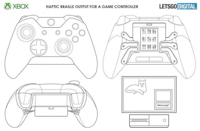 Xbox patenta un mando en braille para invidentes 2 accesibilidad, braille, Xbox