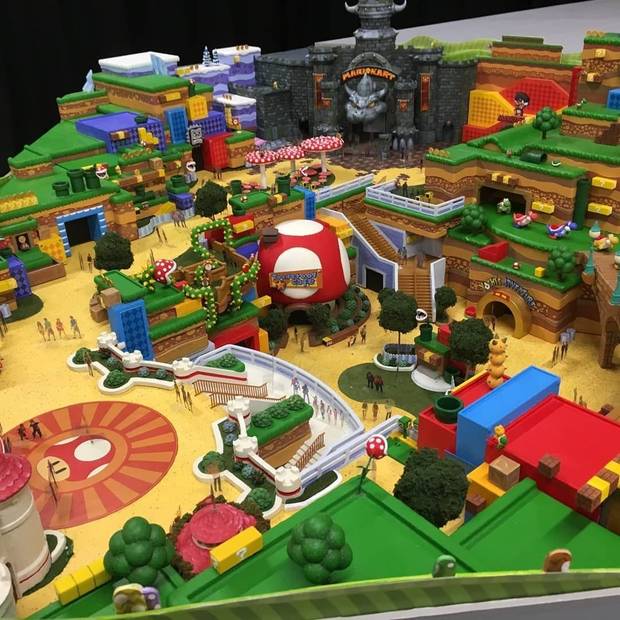 Fotografías filtradas muestran la maqueta de Super Nintendo World 2 super nintendo world