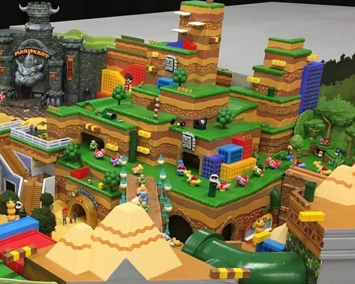 Fotografías filtradas muestran la maqueta de Super Nintendo World 3 super nintendo world