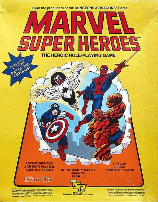 Jeff Grubb, Marvel, Marvel Superheroes: The Role Playing Game, TSR