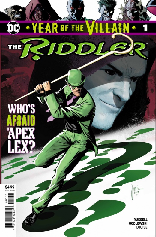 Enigma busca respuestas de Luthor por los acontecimientos de Year of the Villain 2 Enigma, Marissa Louise, Mark Russell, Mikel Janin, Scott Godlewski, The Riddler, Year of the Villain