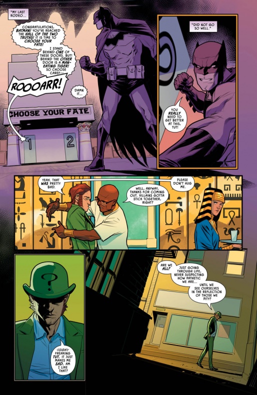 Enigma busca respuestas de Luthor por los acontecimientos de Year of the Villain 7 Enigma, Marissa Louise, Mark Russell, Mikel Janin, Scott Godlewski, The Riddler, Year of the Villain
