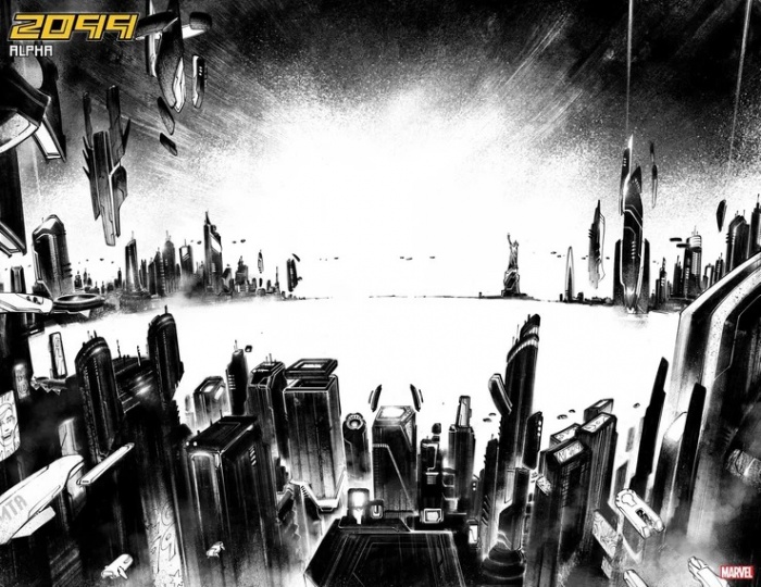 El martillo Mjolnir se dejará ver en el número único de 2099 Alpha 3 2099 Alpha, Marvel 2099, Marvel Comics, Mjolnir, Nick Spencer, Spide-Man 2099, Thor, Viktor Bogdanovic