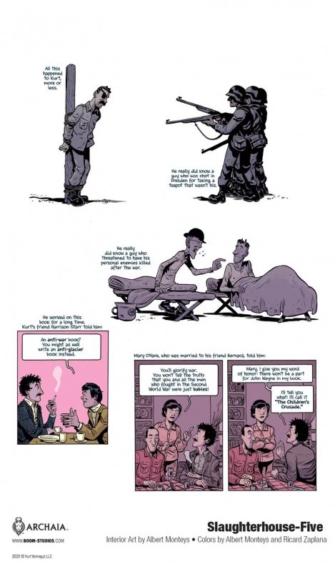 Albert Monteys dibujará la adaptación en novela gráfica de Matadero cinco 2 Albert Monteys, BOOM! Studios, Kurt Vonnegut, Matadero cinco, Ricard Zapala, Ryan North, Slaughterhouse-Five