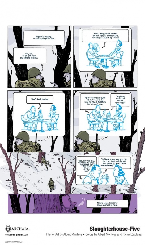 Albert Monteys dibujará la adaptación en novela gráfica de Matadero cinco 6 Albert Monteys, BOOM! Studios, Kurt Vonnegut, Matadero cinco, Ricard Zapala, Ryan North, Slaughterhouse-Five