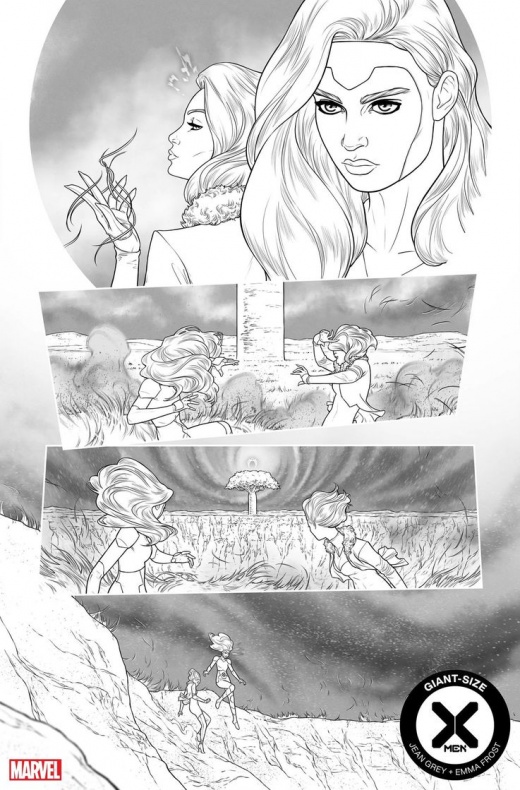 Emma Frost y Jean Grey se encuentran cara a cara en el avance de Giant-Size X-Men 5 Giant-Size X-Men: Jean Grey + Emma Frost, Jonathan Hickman, Marvel Comics, Russell Dauterman