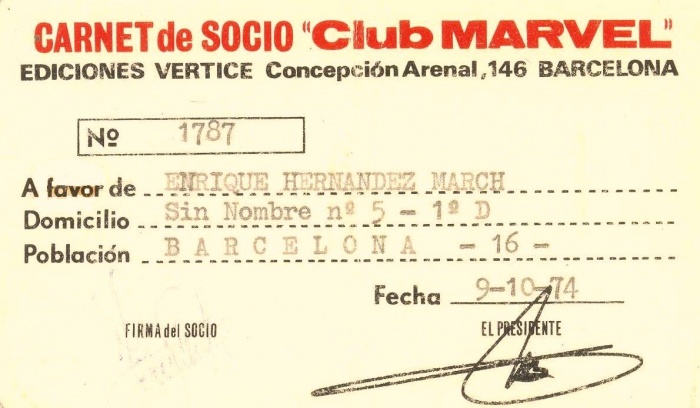 Club Marvel, Vértice