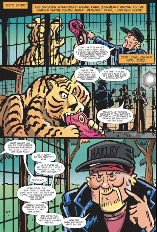 Infamous Tiger King muestra las primeras páginas de su cómic