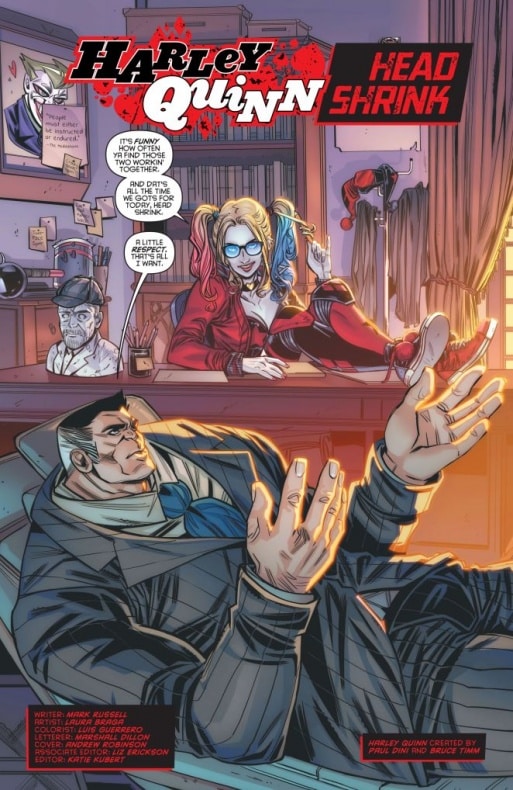 Harley Quinn vuelve a su trabajo de psiquiatra en Make 'em Laugh