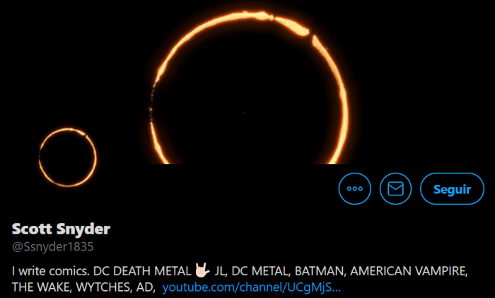 Scott Snyder y Tony Daniel comparten foto de perfil en Twitter adelantando un posible proyecto juntos