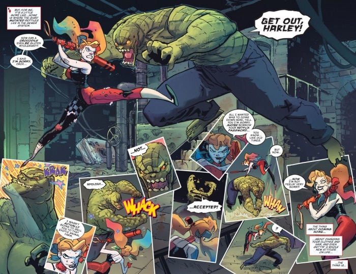 Harley Quinn se enfrenta a Killer Croc en su nueva serie regular