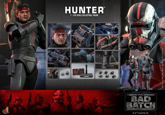 Hot Toys, Hunter, Star Wars, Star Wars: La remesa mala, Star Wars: The Bad Batch