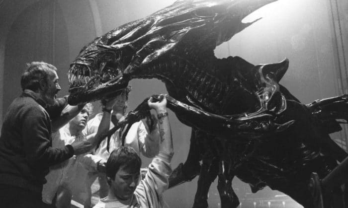 James Cameron en el rodaje de Aliens