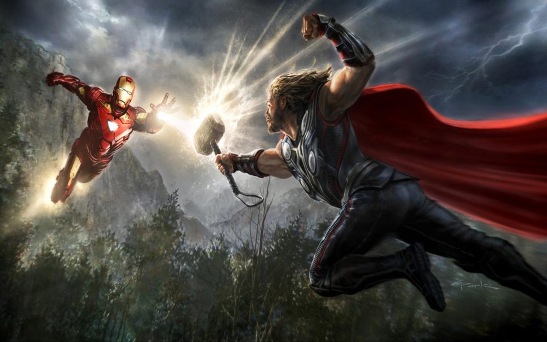 Robert Downey Jr. (Iron Man) vs Chris Hemsworth (Thor) en Los Vengadores