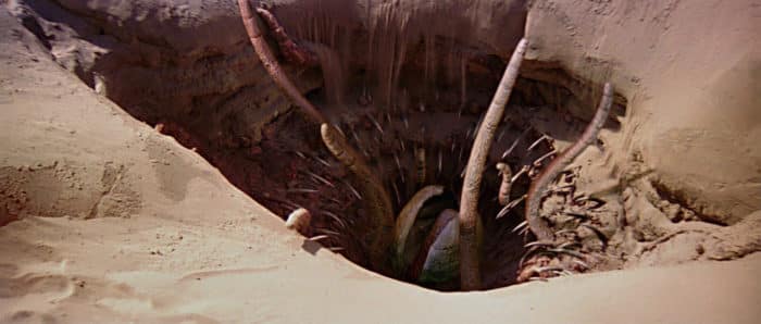 Sarlacc en El retorno del Jedi - Boba Fett cae