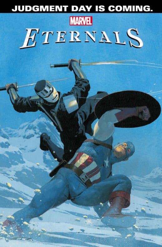 Capitán América se enfrenta a Kingo de Los Eternos en Los Eternos #11