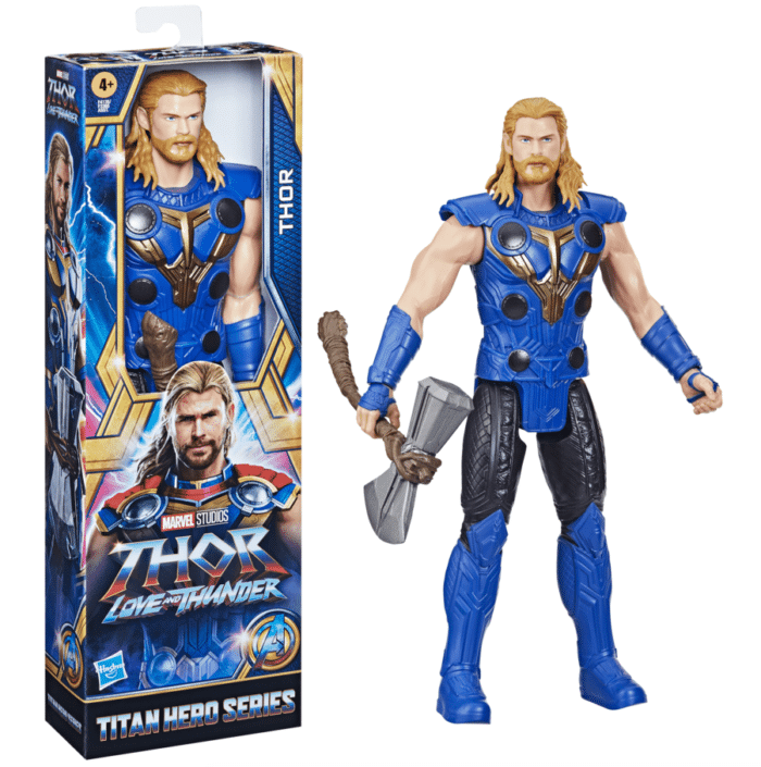 Thor traje azul juguetes Thor Love and thunder
