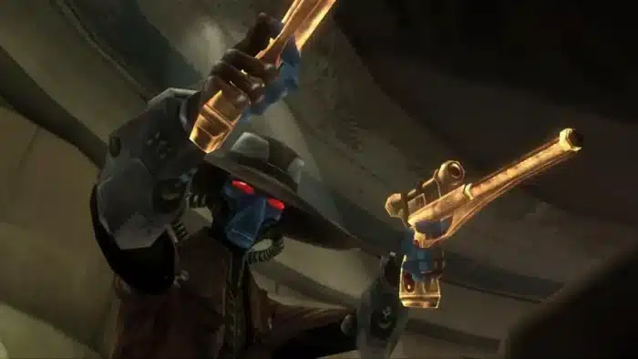 ¿De dónde nace la enemistad de Cad Bane con Boba Fett? 3 Cad bane pistolas