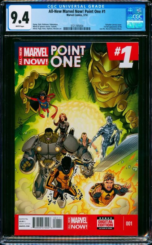 All-New Marvel Now Point One - debut de Ms. Marvel subastado 9.4 CGC