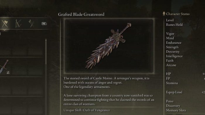 El Trono de Hierro hecho espada en Elden Ring.