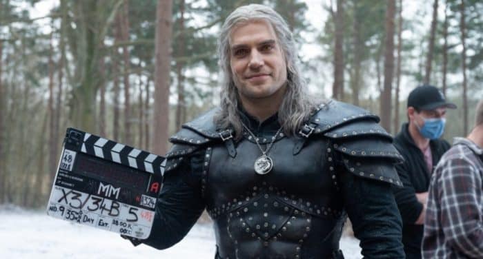 Henry Cavill en el rodaje de The Witcher