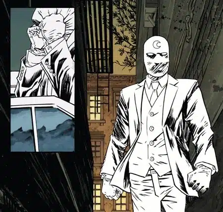 Revelan diseño alternativo del traje secundario de Caballero Luna 1 caballero luna