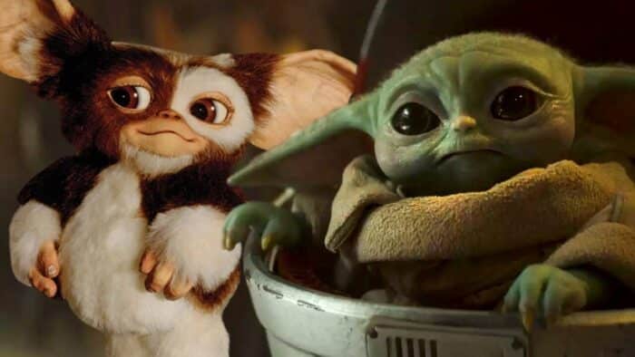 Baby Yoda (Grogu) y Gizmo (Gremlins)