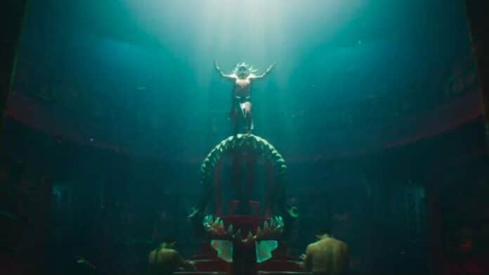 Namor llegando a su trono en Black Panther: Wakanda Forever