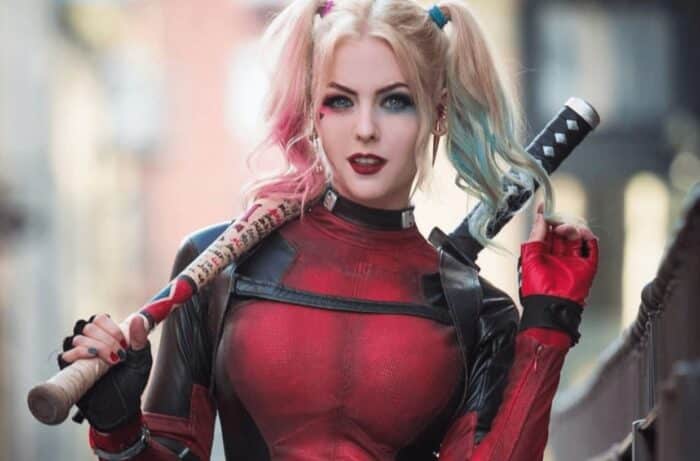 cosplay de Deadpool + Harley Quinn, por Maid of Might