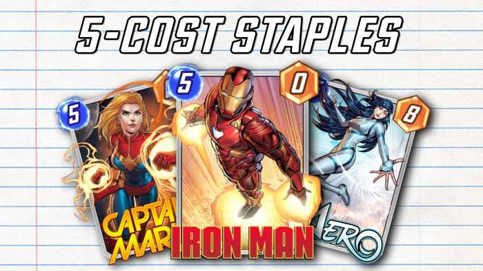 Las mejores cartas de coste 5 de Marvel Snap