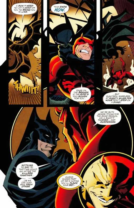 Batman Daredevil crossover pelea lucha marvel dc