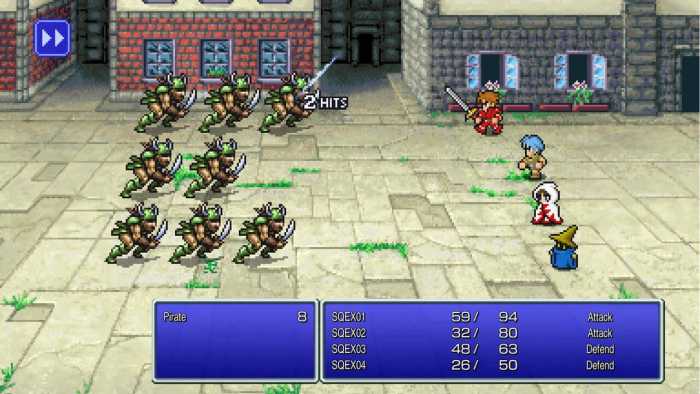 Final Fantasy Pixel Remaster battle