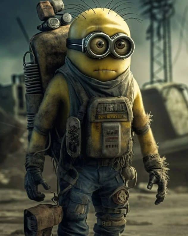 Los Minions postapocalípticos de Midjourney: ¿Sobrevivirán sin la ayuda de Gru?