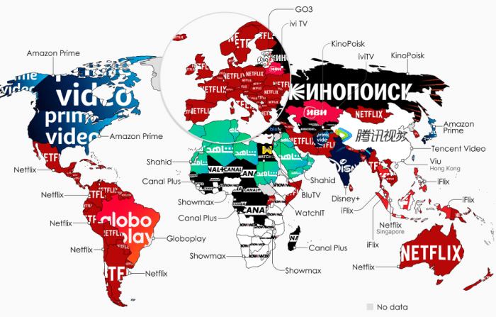 Estas son las plataformas de streaming más usadas en 2023 por países