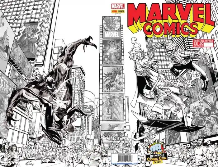 La redacción de Panini en la Metrópoli Comic Con de Gijón (2023) 1 Alejandro M. Viturtia, Bruno Orive, David Galán Galindo, Francis González, Gijón, John Romita Jr., Julián M. Clemente, Lidia Castillo, Metrópoli Comic Con, Panini, Pepe Larraz