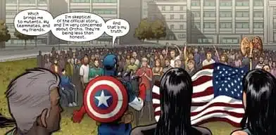 Anti-mutant Orchis, Captain America speech, Steve Rogers speech, Unknown Avengers