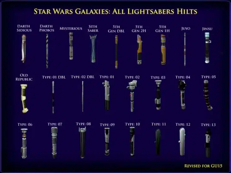 Las 15 espadas láser más alucinantes de Star Wars