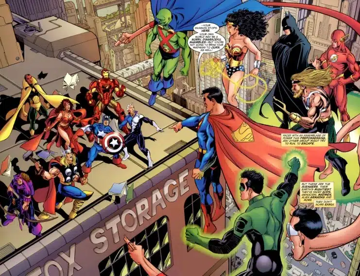Contrastes Superman-Los Vengadores, Heroísmo en cómics, JLA/Avengers miniserie, Superman vs Vengadores, Universo Marvel y DC