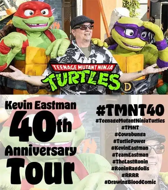 IDW Publishing TMNT, Kevin Eastman gira, Paramount Global TMNT, Teenage Mutant Ninja Turtles, TMNT aniversario