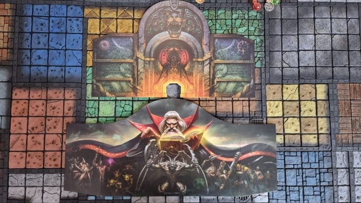 TseuQuest vs Heroquest: caja, tablero, libros y pantalla