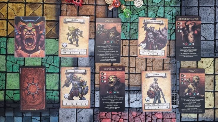 TseuQuest vs Heroquest: cartas y fichas de personaje