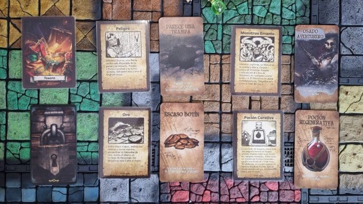 TseuQuest vs Heroquest: cartas y fichas de personaje