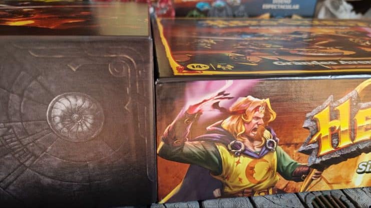 TseuQuest vs Heroquest: caja, tablero, libros y pantalla