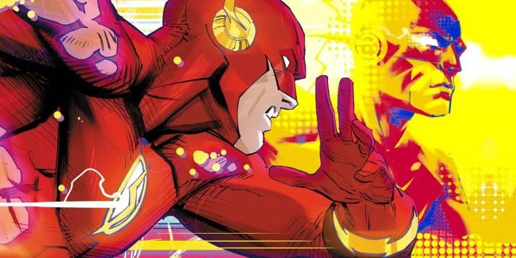 Wally West y Barry Allen enfrentados por ver quien es el mejor Flash