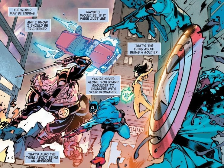 El Capitán América estrena un nuevo escudo en Avengers #14