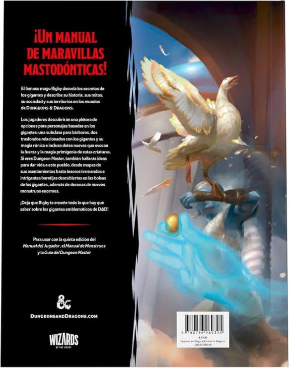 Bigby Presents: The Glory of the Giants is a supplement to Dungeons & Dragons Fifth Edition that develops the background of giants and includes game material for character creation, world development, and adventure creation where the background or plot revolves around giants.