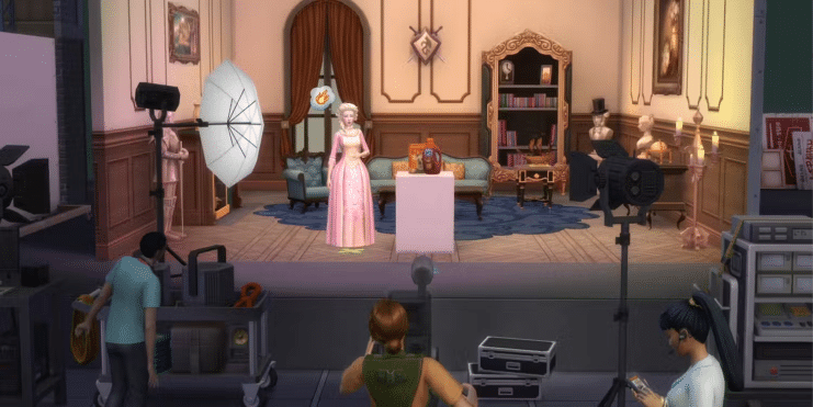 Performance in The Sims 4, Movie Collections, Green Background, The Sims 4, The Sims 4 became famous